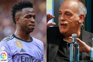 فينيسيوس يرد على انتقادات رئيس رابطة الليجا بعد أحداث مباراة ريال مدريد وفالنسيا: لست صديقك
